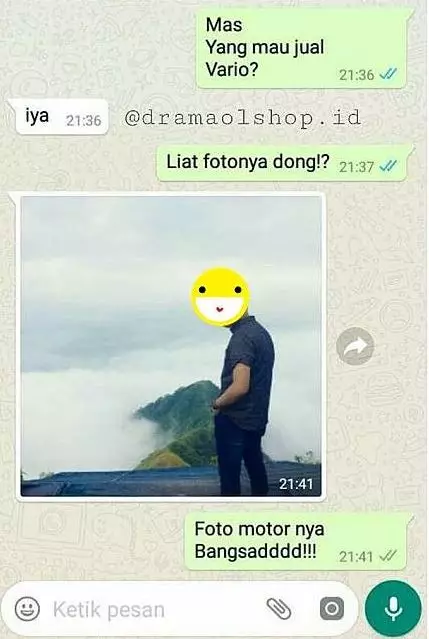 chat lucu penjual online shop pamer banget © 2021 instagram.com