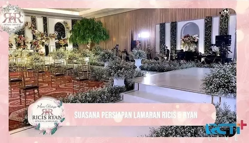 dekorasi lamaran ria ricis dan teuku ryan © instagram dekorasi lamaran ria ricis dan teuku ryan © instagram