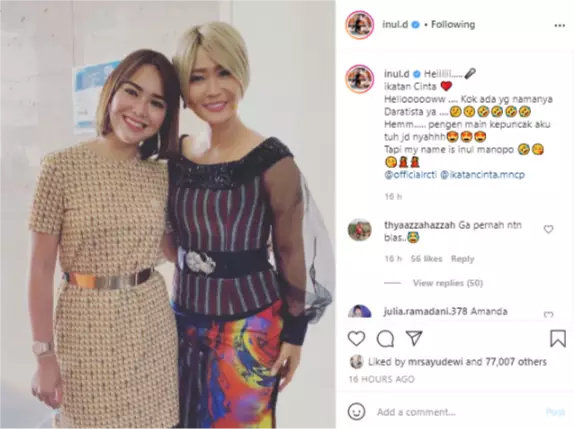 Inul Daratisa sebut namanya Inul Manopo © Instagram/@inul.d Inul Daratisa sebut namanya Inul Manopo © Instagram/@inul.d