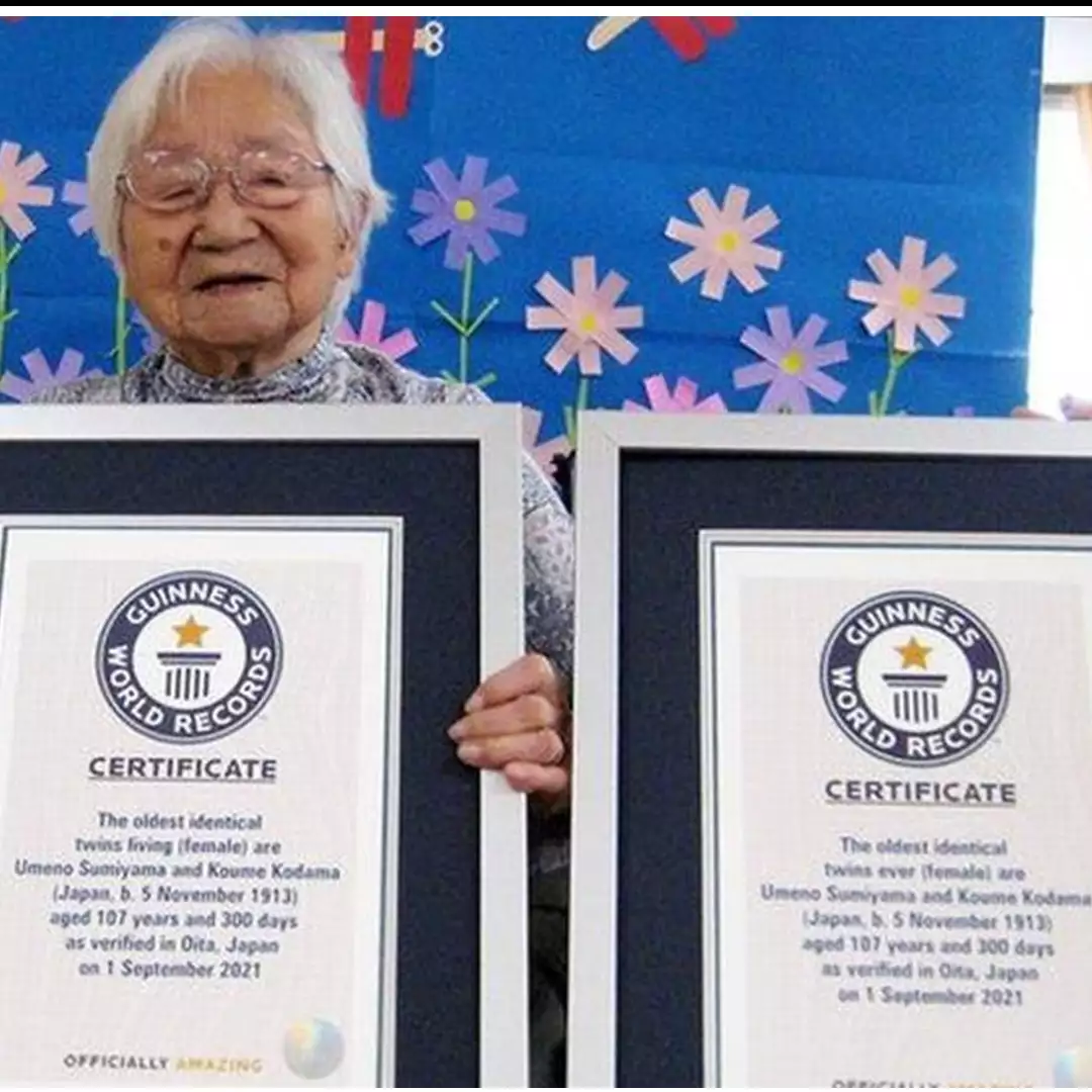 Berusia 107 tahun, dua warga Jepang ini jadi kembar tertua di dunia