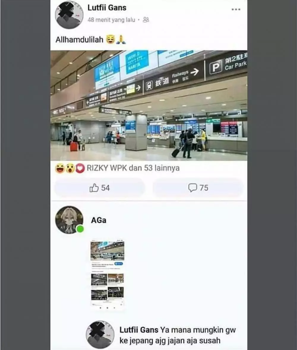 status FB lucu mau pamer yang malah bohong banget © 2021 instagram.com