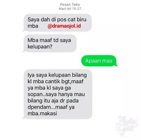 chat lucu alasan bucin driver ojol batalin orderan © 2021 instagram.com