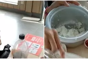 Makan beramai-ramai di KFC, remaja ini bawa sendiri nasi sepanci