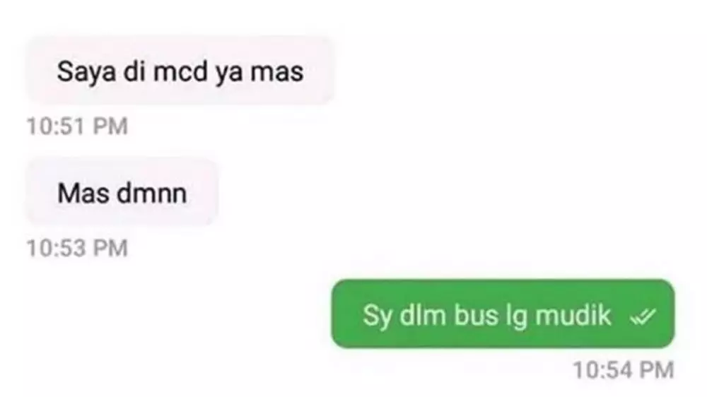 chat lucu driver ojek online ditanyain lokasinya © 2021 instagram.com