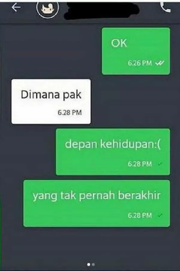 chat lucu driver ojek online ditanyain lokasinya © 2021 instagram.com