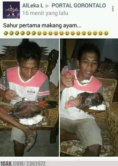 potret absurd makan ayam © 2021 berbagai sumber potret absurd makan ayam © 2021 berbagai sumber