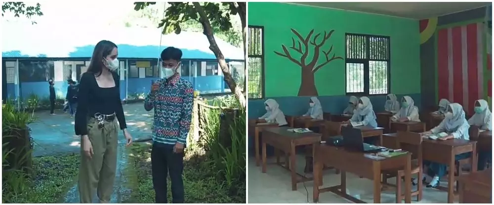 potret sekolah yang dibangun Cinta Laura © 2021 brilio.net YouTube