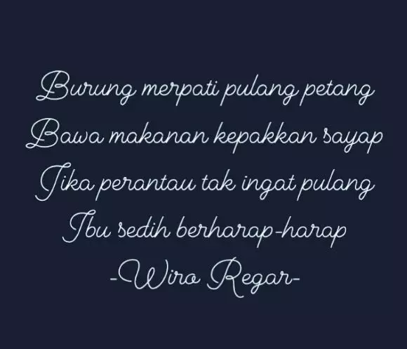 Pantun rindu untuk orang tua © berbagai sumber