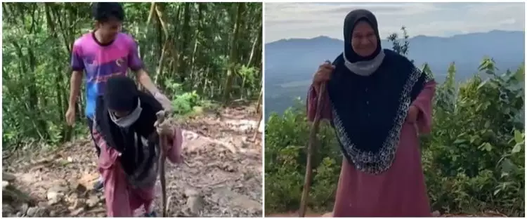 Cerita nenek 74 tahun mendaki gunung, tampil santai pakai sandal