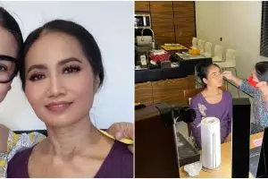 9 Momen Titi DJ rias wajah asisten rumah tangganya, tanda terima kasih