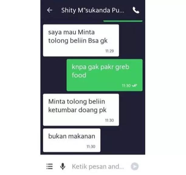pelanggan ojek online titip beliin barang ke driver © 2021 instagram.com