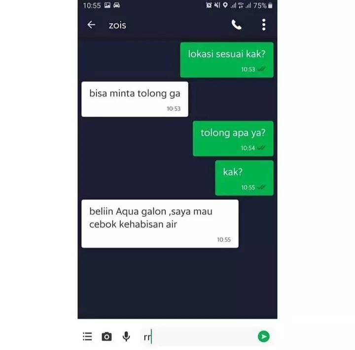 pelanggan ojek online titip beliin barang ke driver © 2021 instagram.com