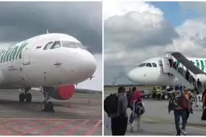 Kronologi Citilink mendarat darurat karena penutup tuas pintu lepas