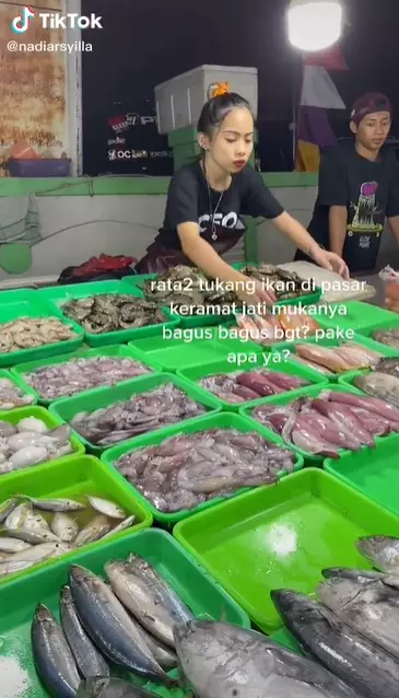 Viral pedagang ikan cantik TikTok