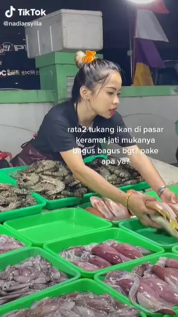 Viral pedagang ikan cantik TikTok