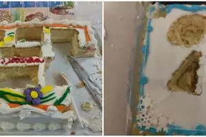 11 Cara nyeleneh potong kue, perfeksionis dijamin geregetan