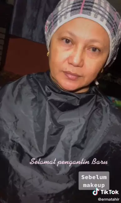 Transformasi wajah wanita usia 60-an usai di makeup Instagram