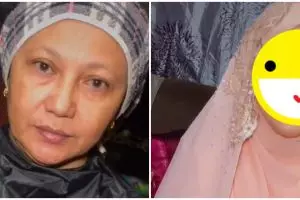 Transformasi wajah wanita usia 60-an usai dimakeup, auto muda lagi