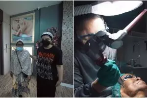 9 Momen Ashanty ajak seorang nenek perawatan, kulit kembali kencang