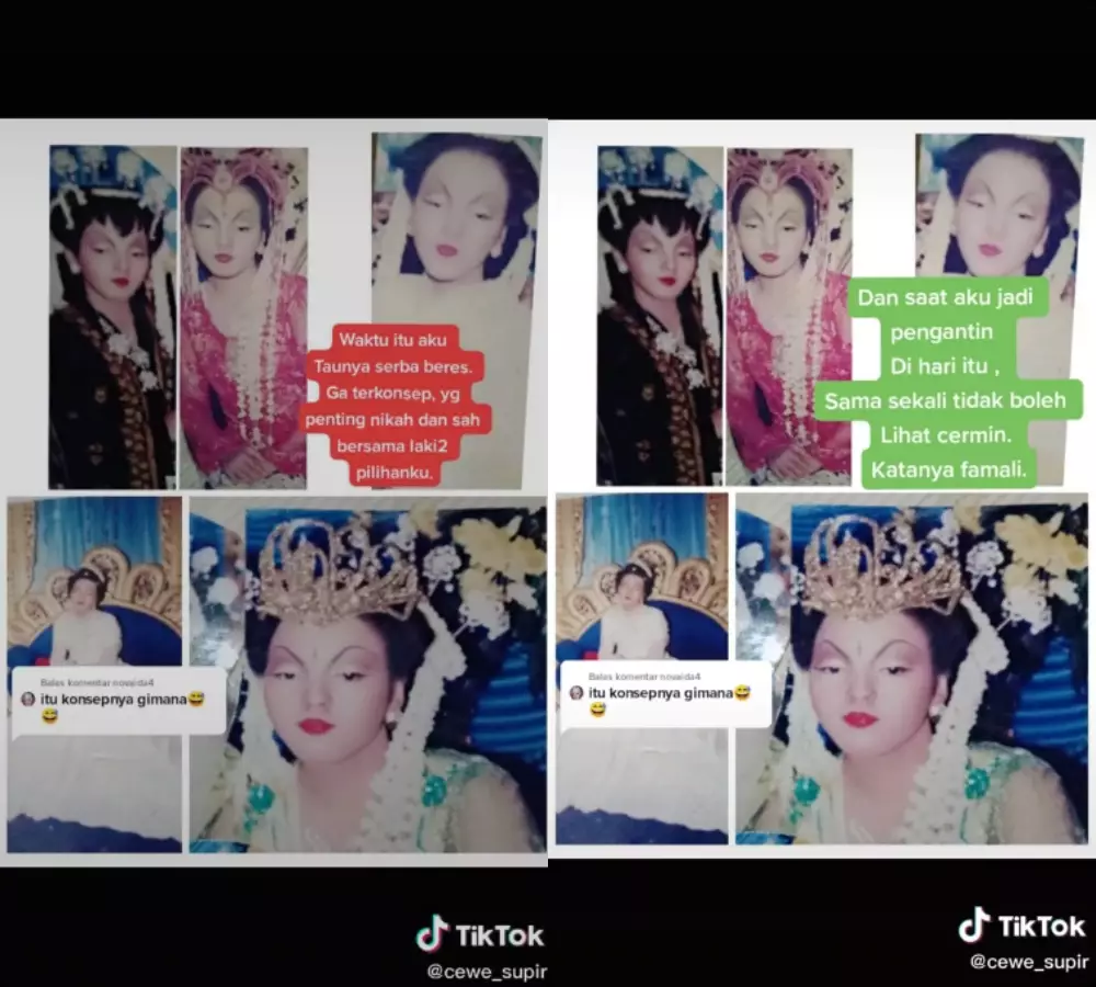 pengantin dilarang liat cermin © 2021 TikTok