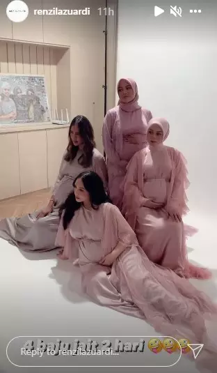 Momen pemotretan Nagita, Paula, Aurel, dan Lesty © berbagai sumber