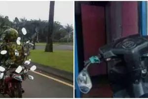13 Cara lucu pasang spion kendaraan ini bikin senyum kecut
