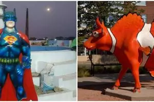 11 Potret lucu patung ini penampakannya malah bikin bingung