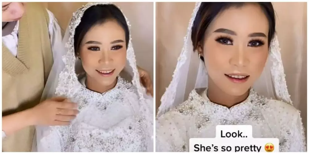 Aksi wanita dandani ART © TikTok