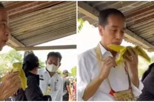 Momen Presiden Jokowi jajan jagung rebus di pinggir jalan