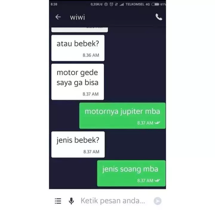 driver ojek online juga bisa cuek © 2021 instagram.com