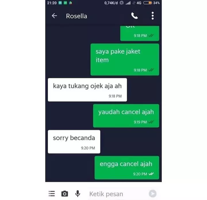 driver ojek online juga bisa cuek © 2021 instagram.com