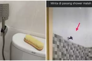 13 Penampakan shower di kamar mandi ini uniknya nggak ada obat