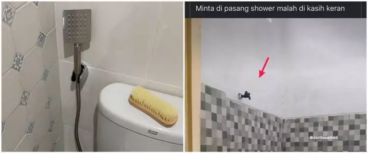 13 Penampakan shower di kamar mandi ini uniknya nggak ada obat