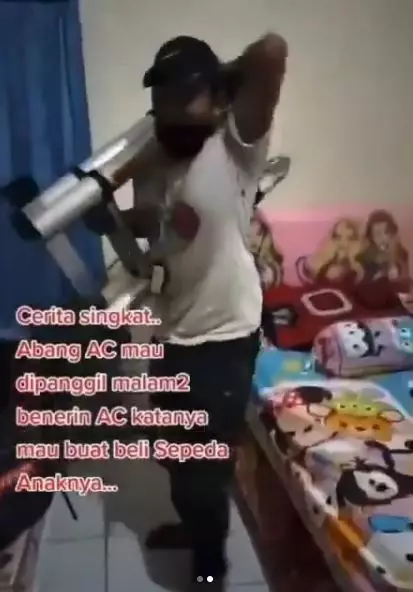 alasan tukang service AC ini bikin haru Instagram