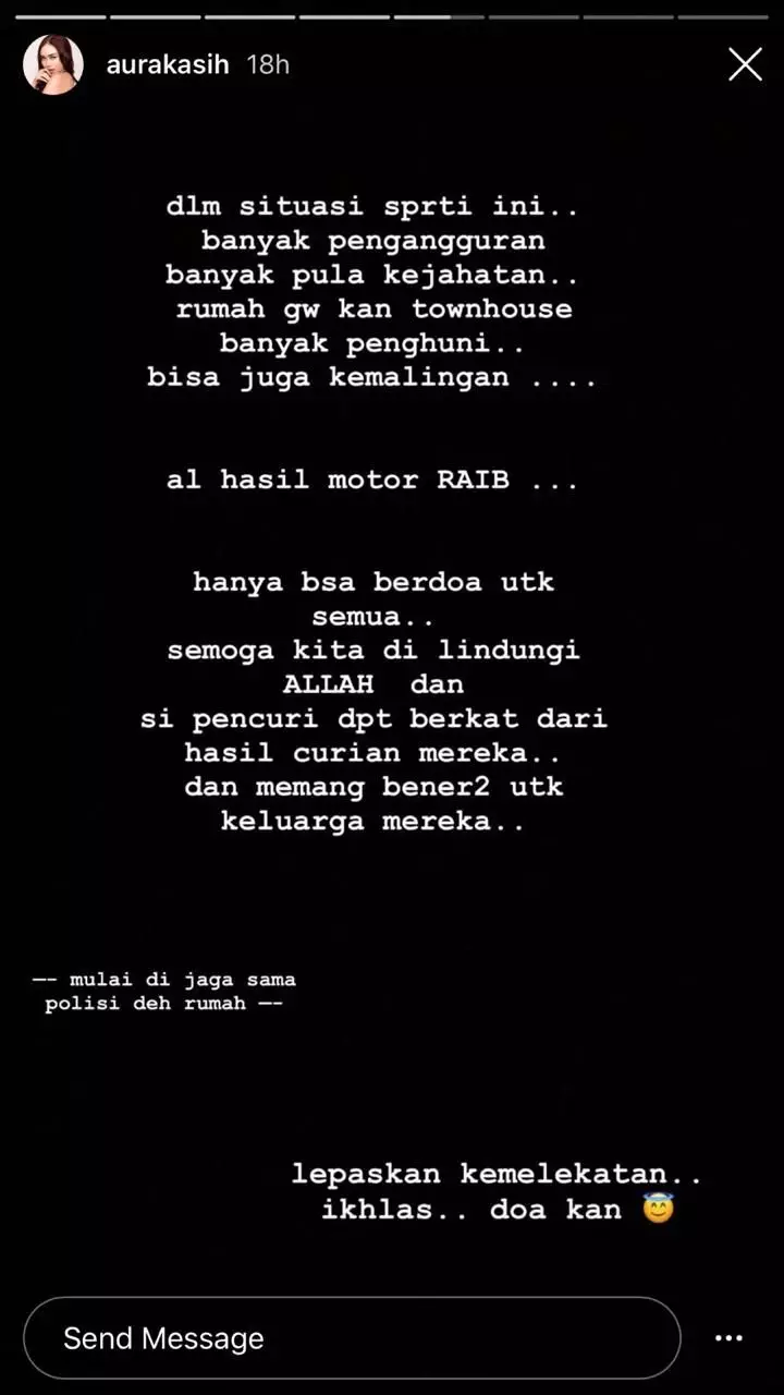 cerita seleb korban pencurian motor © instagram