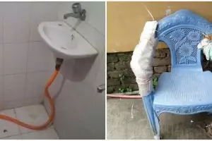 11 Potret lucu perabot rumah ini nyaris gagal, untung bisa diakali