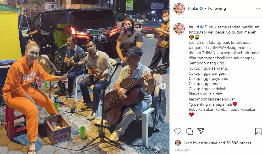 Inul Daratista unggah pesan rendah hati © 2021 Instagram
