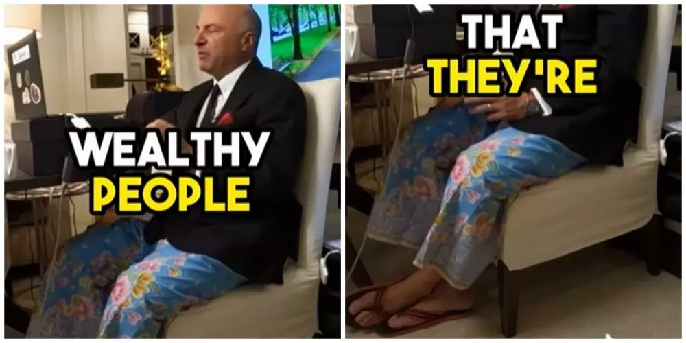 Kevin O' Leary mengenakan batik © TikTok