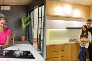 Potret dapur 9 seleb usai renovasi, milik Natalie Holscher nuansa emas