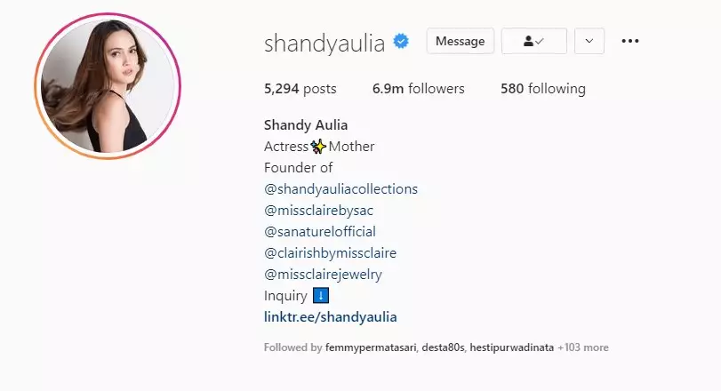 Curhat galau Shandy Aulia © 2021 Instagram