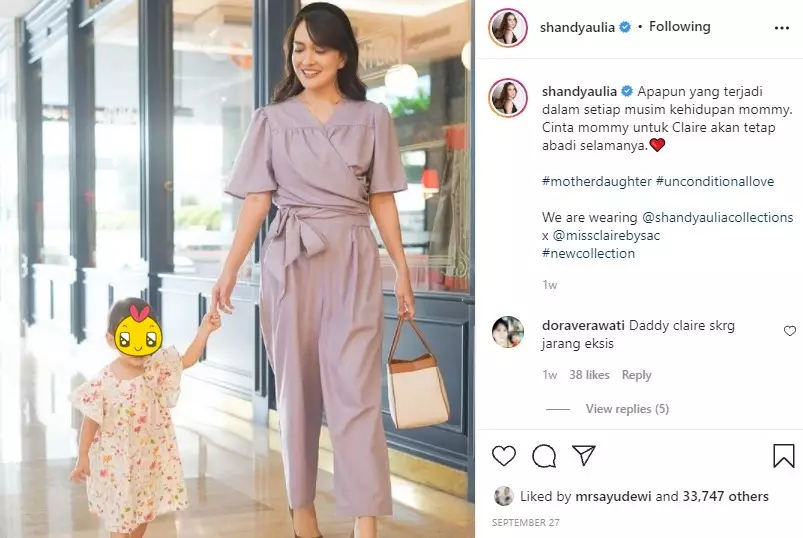 Curhat galau Shandy Aulia © 2021 Instagram