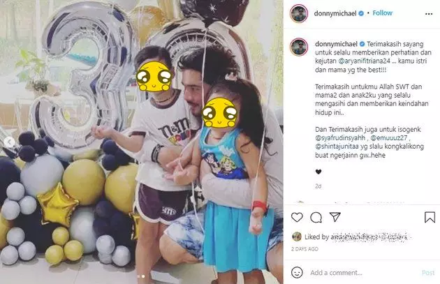 7 Momen ulang tahun Donny Michael bareng keluarga, banjir ucapan Berbagai sumber 7 Momen ulang tahun Donny Michael bareng keluarga, banjir ucapan Berbagai sumber