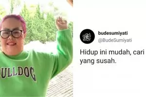 91 Kata-kata caption lucu ala Bude Sumiyati, hiburan kala sakit hati