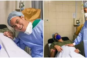 Paula Verhoeven melahirkan, momen Baim Wong adzani anak ini bikin haru