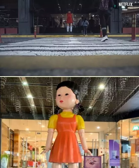 boneka Red Light Green Light Squid Game di berbagai negara © 2021 brilio.net boneka Red Light Green Light Squid Game di berbagai negara © 2021 brilio.net