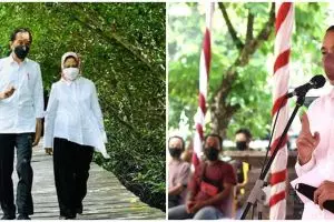 5 Momen keakraban Jokowi dan Sedah Mirah, gowes bareng keliling istana