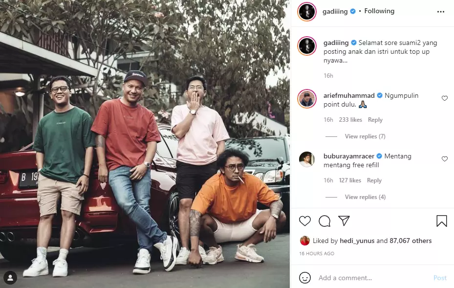 caption Gading Marten kocak abis Instagram caption Gading Marten kocak abis Instagram