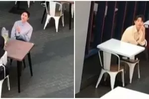 Aksi cewek terciduk makan di resto bareng 'Kim Seon Ho' bikin geleng