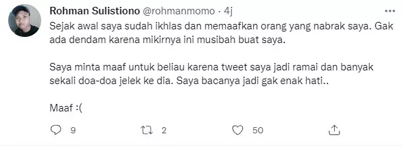 Curhatan pilu pedagang jadi korban tabrak lari © 2021 Twitter