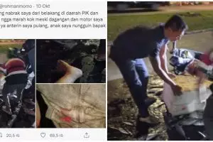 Jadi korban tabrak lari, sikap pedagang ini di luar dugaan